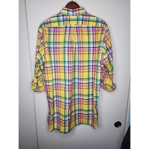 Vintage‎ Ralph Lauren Men’s Longsleeve Button-up Shirt L Colorful Houndstooth - Picture 3 of 3